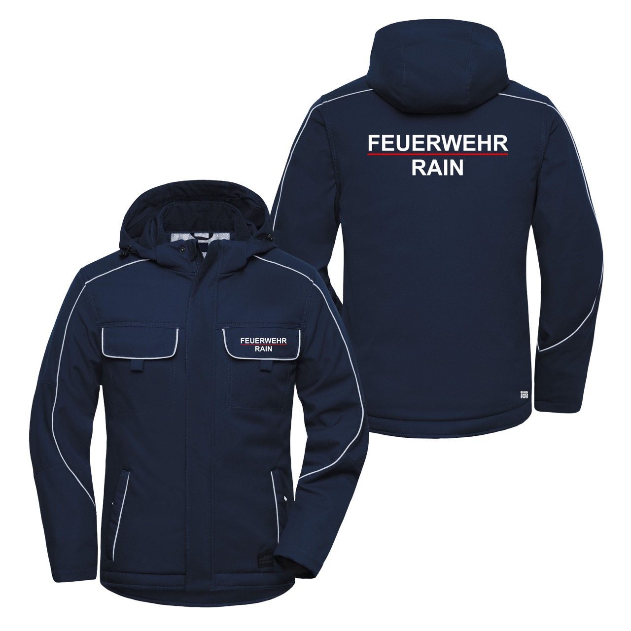 Winter Softshelljacke Reflect Feuerwehr Rain