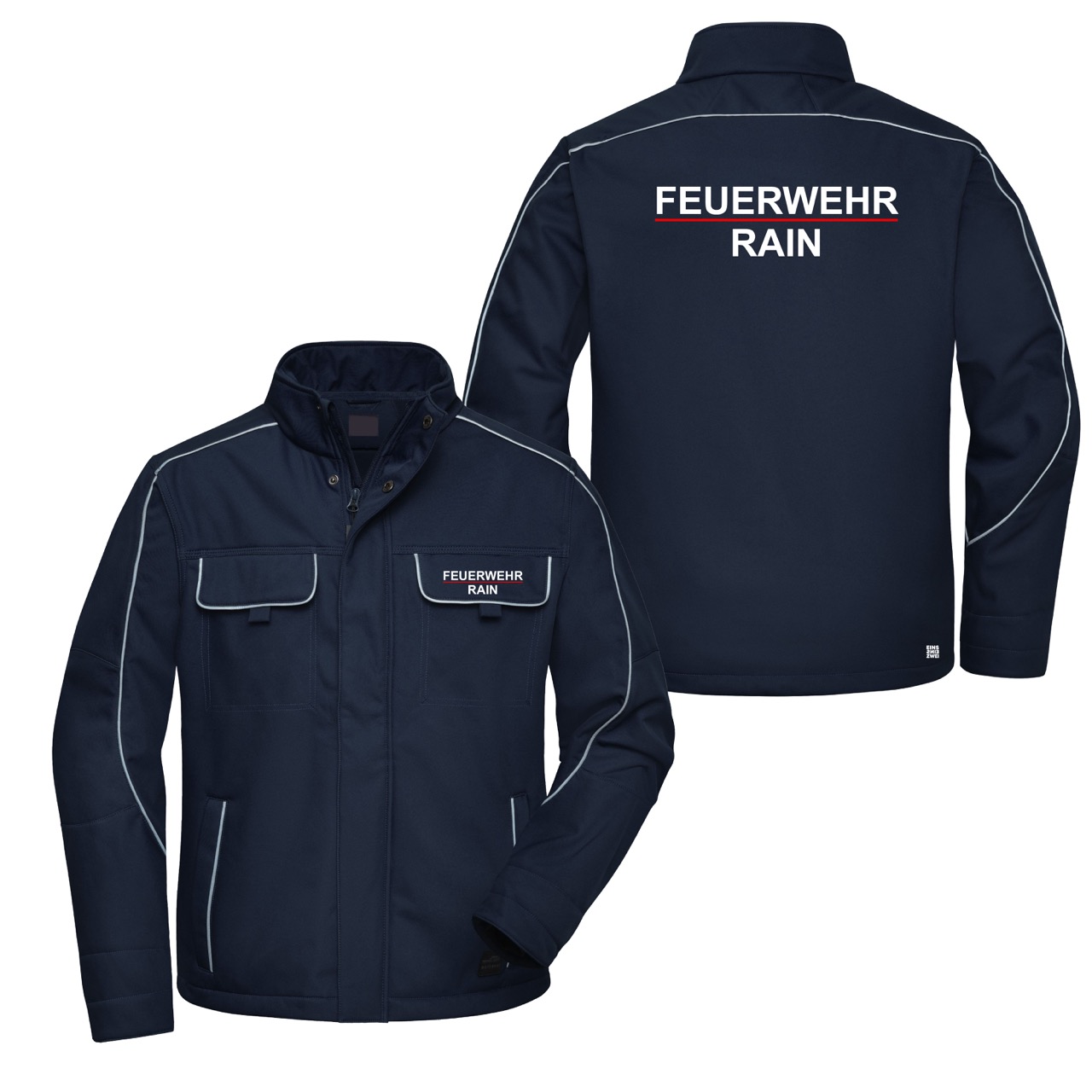 Softshelljacke Reflect Feuerwehr Rain